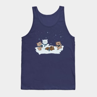 Cats Playing in Snow Tank Top